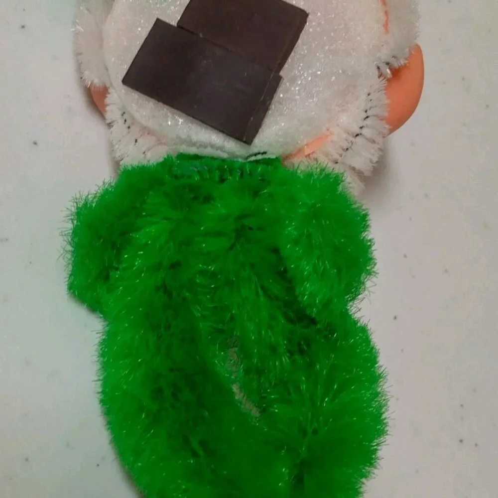 Vintage Handmade Pixie Elf Fridge Magnet Rubber Face Green Decor Kitschy - Picture 14 of 14
